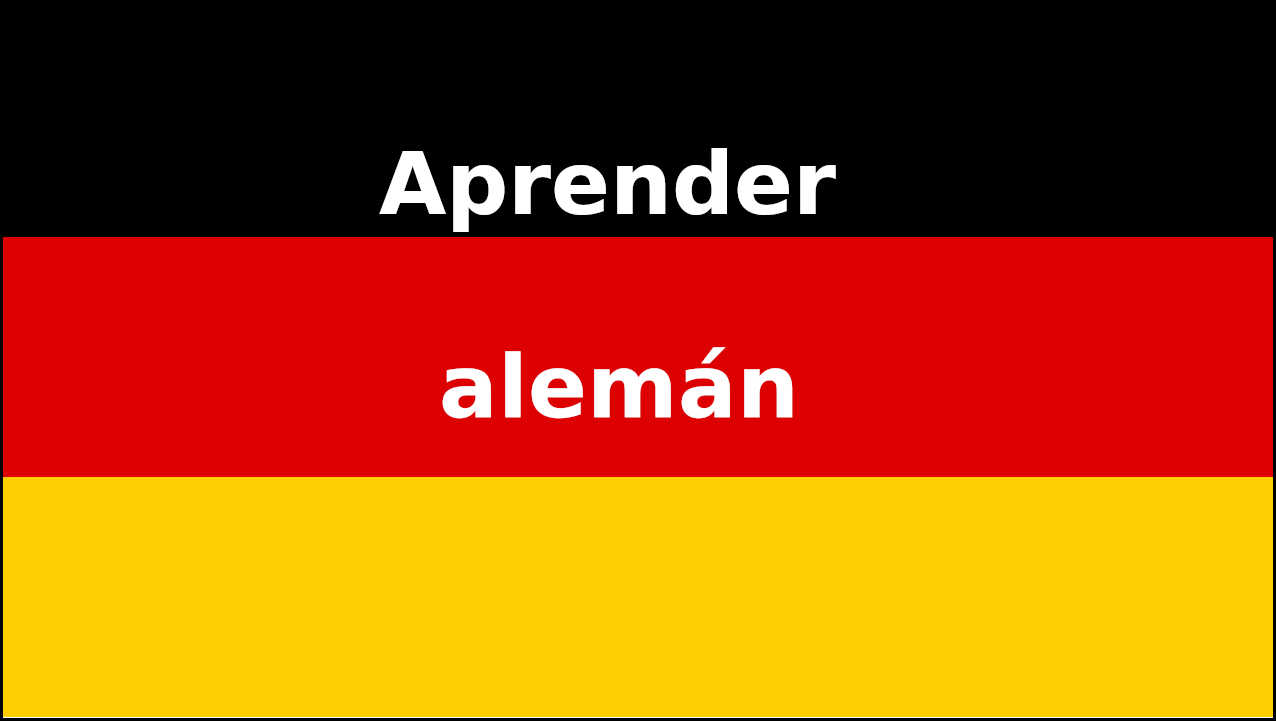Bandera de Alemania con una frase en castellano que dice aprender alemÃ¡n