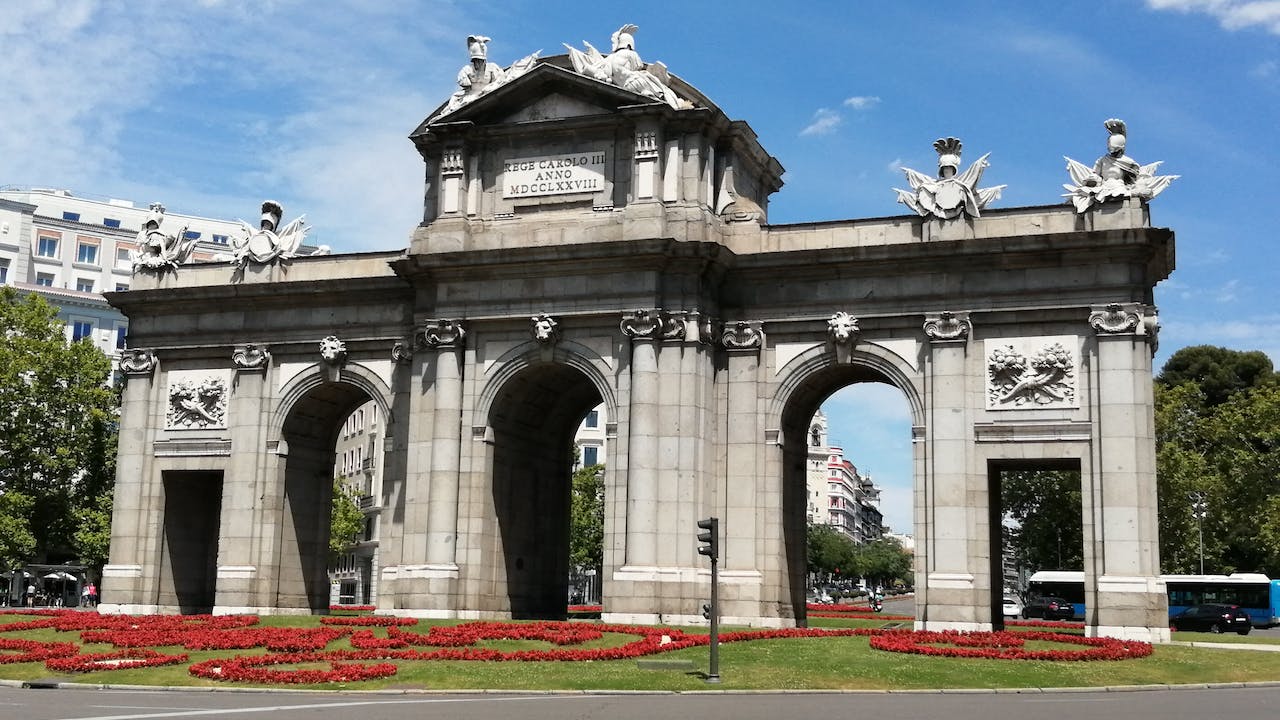 Puerta de Alcalá in Madrid (Spain)
